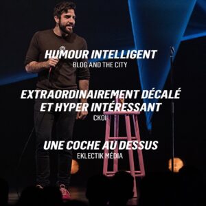 Yannick De Martino Instagram - Le lancement de mon premier spectacle a probablement été un des moments les plus stressants de ma vie…

Ça ex-aequo avec toutes les fois qu’on me demande mon code postal!

Je ne m’en souviens JAMAIS!

Je dois toujours aller sur le site de poste Canada écrire mon adresse… En tout cas!

J’étais nerveux évidemment de la réception puisqu’on ne peut jamais la prévoir mais au final ça été une expérience qui m’a encore plus fait prendre confiance en mes moyens.

D’ailleurs je n’ai jamais compris pourquoi le mot «moyen» faisait référence autant à nos ressources personnelles qu’à quelque chose qu’on trouve ordinaire. Y’a plein d’homonymes particuliers… Comme un buffet qui peut être autant un meuble servant à ranger de la vaisselle… Qu’un endroit où les nord-américains se défoncent l’estomac avec de la nourriture réconfortante asiatique sans aucun scrupule…

Scrupule… Ça c’est quelque chose qu’on parle juste quand c’est absent… On ne dit jamais : «Cette personne a vraiment beaucoup de scrupules…» En tout cas!

C’est pour dire en fait que j’ai eu l’agréable surprise que tous les mots employés pour décrire mon spectacle ont été hyper positifs!

En voici quelques un : 
Ps. Merci à tous les gens qui sont venus voir mon spectacle ! Et les autres qui viendront bientôt dans une salle où « Les Dalmatiens Sont Énormes En Campagne » sera présenté! Yannickdemartino.com

Paix. Amour. Curiosité.