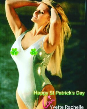 Yvette Rachelle Instagram - ☘️ ☘️ Happy Saint Patrick’s Day 🍀 ☘️ May the luck of the Irish be with you today friends and fans! Did you know the 3 leaves of the ☘️ shamrock represent 💗 love, hope, faith and 4th leaf is for luck ? 🍀Drink up and enjoy your lucky day and find that pot of gold under the rainbow 🌈 While you are at it my Green beauty health tip is green Chloroxygen add it your water , smoothies or facial masks for glowing radiant skin !🍀Hugs 💗 Actress Top Model  Yvette Rachelle.  #stpatricksday2021 #stpattysday #si_swimsuit #guinnessbeer #baileys #sportsillustratedswimsuit #victoriasecrets #greenday #luckybrand #veganrecipes #beautytips #skincareroutine #skincareproducts #topmodels #blondehair #greenpeace #swedishgirls #bikinimodelleri #greenbeauty #healthyeating