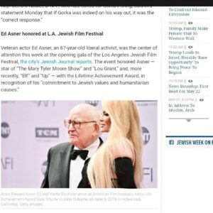 Yvette Rachelle Instagram - Congrats to my Co #Star #Actor #EdAsner #Famous  thespian Star of #Disney Film #UP #WillFerrell #Elf #TV #Snow #MaryTylerMooreShow My #AnimalActivist and humanitarian buddy Ed was honored  with the Lifetime Achievement Award iat the #LA  #Jewish #Film #Festival of his commitment to Jewish values and #humanitarian  causes from #Autism to #Wildlife Charity #defendersofwildlife #Defenders Way to go Ed you deserve This! #Peace #Actress #TopModel #Swedish #Supermodel #YvetteRachelle