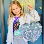 Zach McGowan Instagram - First day of in person school in 405 days for Nelly! 🤸🙌🙏💪🏽🎊 🎈 🎉 ❤️