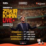 Zakir Khan Instagram - #India Nayi kahaniya leke aa raha hu aapke paas❤️ Starting 2024 with a new tour: Swiggy × Zakir Khan Live✨ Coming to 4 cities with lots of love, stories, and laughter 🤩 #Mumbai, #Delhi and #Surat Aapke paas bhi ayenge jald hi! Aajao. Ticket link in bio. #steppinout #laughinout #zakirkhan #zakirkhanlive #indiatour