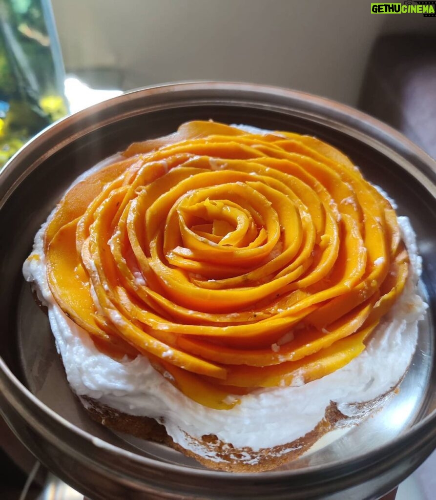 Zalak Desai Instagram - Since yesterday was World Baking Day! ☺ Recipe : Bake With Shivesh @shivesh17 #Baking#Cooking#Therapeutic#AmateurBaker#MangoCake#FirstAttempted#Happy#Happiness#Yummy#Delicious#Grateful#ThankYouGod#ThankYouUniverse