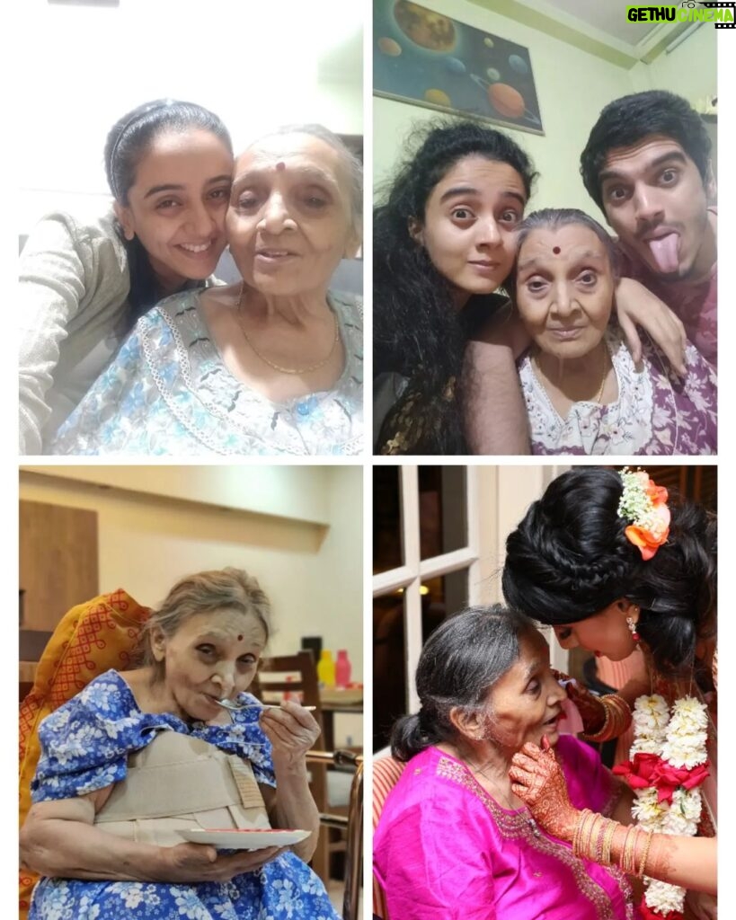 Zalak Desai Instagram - This pretty much sums up your persona and the bond we shared. You promised me that you shall look after us after mummy departed and you did try your best to do that. But looking at your suffering the past couple of weeks, I am glad you are relieved of all the troubles and you are in peace now❤ I am glad you lived life to the fullest and taught us to do the same! I love you so much Hansu and I'm going to miss you terribly! I'm going to miss you, your jokes, your humour, your love of reading the newspaper, your curiosity and your madness! World will not be the same without you 🥹 Love you Aaji! 😘 Rest in peace 🙏💔