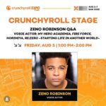 Zeno Robinson Instagram - @crunchyrollexpo !!!! DAY 1 LETS GET IT!!!!!!!! Today I’ll be signing most of the day, and then I’m very honored and blessed to be hitting the Crunchyroll Stage at 1PM, for a Q&A about voice acting. Thank you so much Crunchyroll for this incredible opportunity on such a grand scale. I’m honored 🙏🏾 For my table!!! I’m bringing back the @nikolasdraperivey exclusive HAWKS print for one last victory lap, as well as @lukellios ‘s Hunter print!! These are the last time I’m bringing these to a con, so try to cop while you can!!!! San Jose, California
