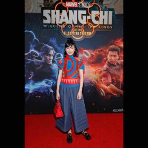 Meng'er Zhang Instagram - I always have fun with my Shang-Chi family! Thanks @awkwafina for moderating our crazy Q&A 
Please brother stop dancing in all your entrances @simuliu 
Thank you for the sweet words @destindaniel 

Thank you @goldhouseco for having us! 

See you all Sept 3rd for the opening of our incredible film, Shang-chi and The Legend of the Ten Rings

#shangchi

My fierce GLAM team

Style @kevinmichaelericson 
Hair @jennychohair 
Makeup @rachelgoodwinmakeup

@gettyimages