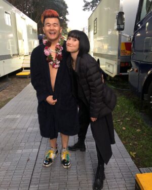 Meng'er Zhang Instagram - Things that you probably don’t know about these people and why I love them.
PART 2.

P1-Hanging out with Benedict Wong; He’s a man of action! One day, we were texting trying to figure out where to hang out, and he texted us “I’m down stairs”. He doesn’t waste time! He’s given me useful exercises to help me with my articulation. He has an amazing voice! I wanna do a musical with him! 
@wongrel 

P2-Ronny’s wrap day; Ronny takes recycling very seriously, he would get mad if napkins or food got wasted. He roasted everyone, yet he is still so romantic when he’s with his wife. 
@ronnychieng 

P3-Fala’s dumpling tutorial on Chinese New Year; She’s all about spice! When she’s wrapped, she gave me a whole bunch of Chinese spices and hot pot ingredients before she left. She’s like a big sister to us. @falachenfala 

P4-Doing press with Sir Ben; I asked Sir Ben so many questions about performing... every time he saw me approaching with my notebook, he would look at me and say “tell me dear, what is it?” #sirbenkingsley