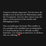 Zoe Lister-Jones Instagram - Tried to write something. My heart breaks for Israel and Palestine.
