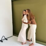 Zoe Sugg Instagram - ad (brand collaboration) ✨ Wanted to share a little BTS of the shoot with @carrie_elizabeth_jewellery and @carrie_elizabeth_dennahy! It was such a fun afternoon and the pictures are some of my favourites ever. Can’t wait to share more of the ‘Intentions Collection’ with you when it launches TOMORROW 🙌🏼 Head to the end of this slide for a sneak peek 👀 Also love that Carrie was pregnant on the last shoot we did for our previous collection and this time I was 🥰 P.S. incredibly talented @_saskialawson behind the lens & equally talented @adamcookehair who gave me THE BEST HAIR that I miss every day since this shoot 🤣