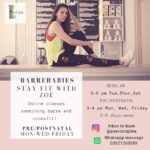 Zoe Viccaji Instagram - If you’re not staying fit during these covid times, get with the programme! Also offering special pre/post natal classes on certain days #barrebabies #crossfit #stayfit For now it’s ladies only, sorry guys.
