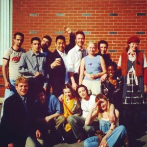 Zoie Palmer Instagram - This blurry pic is my acting class from my training at York university some life time ago. They are my friends and team for life. There are not words to describe how much each and every one of these people mean to me. I love them dearly and always will. They each are beyond talented and pushed me then and still do today, I hear their voices always. I will never forget those four years with these fine people. We had each other’s back then and still do today. We were then and always will be a team, full of nothing but love for one another. ❤️