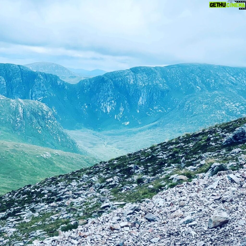 Zoie Palmer Instagram - Today some of my family hiked and climbed Mount Errigal in Donegal Ireland. Here’s some pics, we started out with 7 of us and lost a few along the way and a few of us carried on to the very top. The last pic is where we stopped after for seriously the best Grilled Cheese and tomato soup I’ve eaten in my life. Beautiful day ❤️ Donegal, Ireland