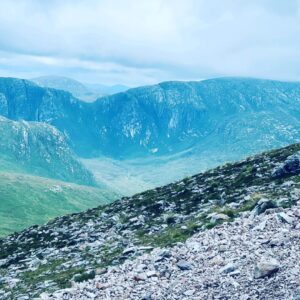 Zoie Palmer Instagram - Today some of my family hiked and climbed Mount Errigal in Donegal Ireland. Here’s some pics, we started out with 7 of us and lost a few along the way and a few of us carried on to the very top. The last pic is where we stopped after for seriously the best Grilled Cheese and tomato soup I’ve eaten in my life. Beautiful day ❤️
