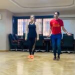 Aïcha Ben Ahmed Instagram - من تدريبات رقصة #rockandroll لفيلم #ريتسا مع مصطفى حجاج 💃💃 #عائشة_بن_احمد #dance #cinema #movies #ritsa #dancers
