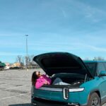 Aakriti Rana Instagram - I drove the 2nd fastest pick up truck in the world! It’s right behind the Tesla cybertruck and shares the spot with the Hummer EV. It was also my first time driving an electric vehicle. I am completely crushing over @rivianofficial R1T. The looks, the power and the feel of the truck is insane! Watch till the end to see how fast it goes! Honestly speaking, my food was about to come out. It’s insane. If I would have taken this truck to the drag race, I would have left all lambos and Ferrari’s behind 🤣🤣🤣. Which car do you have a crush on? ❤️ #aakritirana #rivian #rivianr1t #pickuptruck #carlifestyle #travelblogger #firstimpressions #carporn #usa