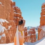 Aakriti Rana Instagram - Wearing saree in another country is so much fun! I shot this at Bryce Canyon National Park after trekking in extreme snow. So many people passed by while I was shooting this and ALL of them complimented the saree. A lot of them knew what I was wearing and that it’s called a saree ❤️ Also, loving how the place is complementing the colours of the saree. I got it for just Rs. 850 from Amazon in a hurry while leaving for this trip. COMMENT below if you want the LINK 😀 #aakritirana #saree #usa #brycecanyon #utah #indianwear #proudindian #outfitoftheday #rockyandranikipremkahani #aliabhatt #aliabhattsari #reelsindia