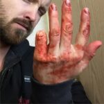 Aaron Paul Instagram - So this just happened. Honestly, didn't hurt as bad as you would think. 🖤🎥