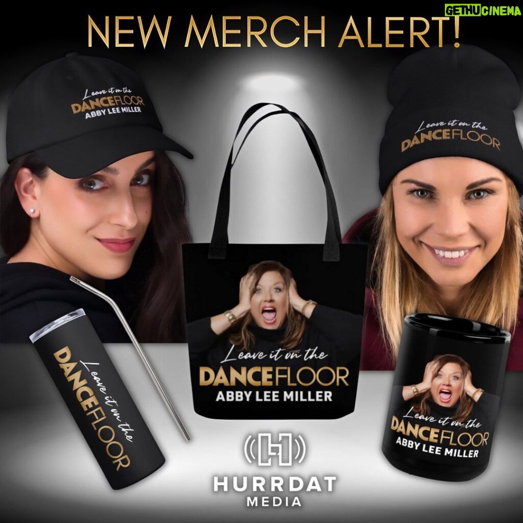 Abby Miller Instagram - JUST DROPPED: We are so excited to share our first drop of #LeaveItOnTheDanceFloor Merchandise available exclusively on the @hurrdatmedia online shop ✨🎙️ #LeaveItOnTheDanceFloorPodcast Visit the link in our bio & enjoy 10% OFF your first order TODAY ONLY for #BlackFriday with code: BF10 👍🏼 #aldc #aldcalways #abbylee #abbyleemiller #dancemoms #audc #abbyleedancecompany #podcast #abbystudiorescue