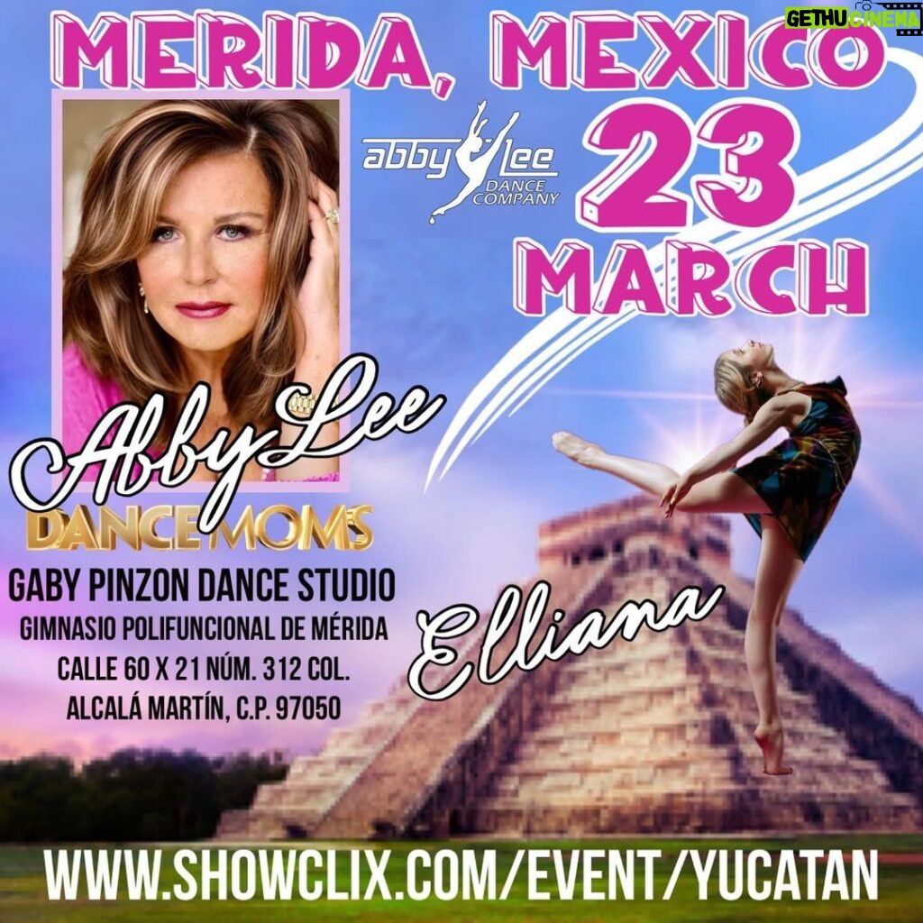 Abby Miller Instagram - It’s been a minute since ALDC @ellianawalmsley_ and I have been to Merida, Mexico! We are in town teaching a Dance Class for all levels and hosting a Q&A for those who don’t dance but love all things Dance Moms and want to hear me spill all the latest tea! See YOU in Merida soon!!! #abbyleedancecompany #aldc #abbyleemiller #abbylee #la #aldcla #aldcpgh #pittsburgh #leaveitonthedancefloor #dance #abby #dancemoms #season9