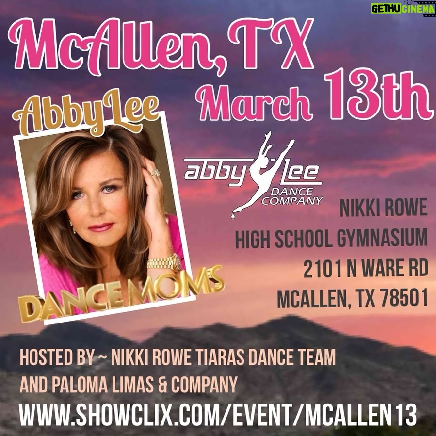 Abby Miller Instagram - 2 Weeks Away McAllen!!! I can’t wait to be back in Texas ~ who will be in my class?! 👏🏼 get tickets now at the link in my bio! #aldc #aldcalways #abbylee #abbyleedancecompany #dancemoms #madhouse #leaveitonthedancefloor #texas #mcallen McAllen, Texas