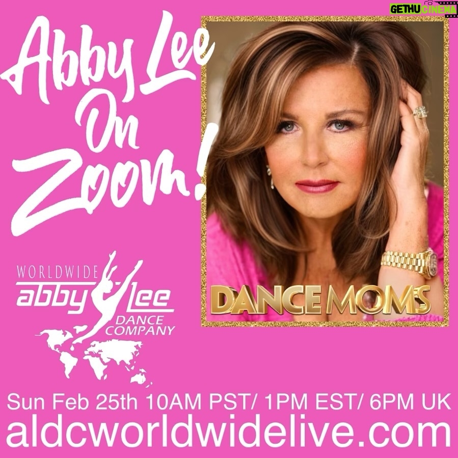 Abby Miller Instagram - I’m BACK on Zoom this weekend!!! Head over to aldcworldwidelive.com to save your spot in class 👍🏼 📆Sunday, February 25th (Monday, February 26th) 🕰️10AM PST 1PM ET 6PM UK (5AM Sydney Time, 7AM NZ) #aldc #aldcalways #abbyleedancecompany #abbylee #abbyleemiller #zoom #zoomclass #leaveitonthedancefloor #madhouse #dancemoms #abbyleeonzoom #zoomclasses World Wide