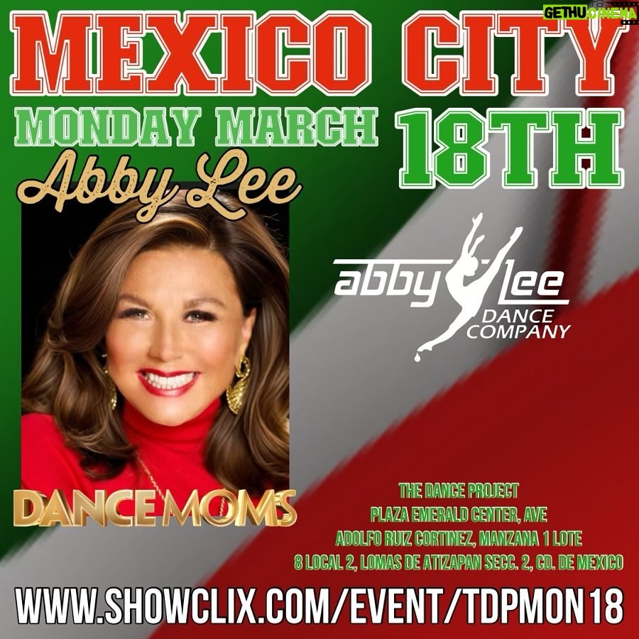 Abby Miller Instagram - MEXICO CITY! I’m coming for you!!! Head over to the link in my bio to pick an event ~ can’t wait to see you all in class! 👏🏼 #aldc #aldcalways #abbylee #dancemoms #abbyleemiller #abbyleedancecompany #leaveitonthedancefloor #mexico #mexicocity Mexico City, Mexico