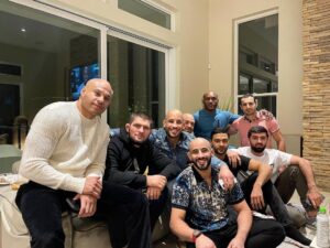 Abu Azaitar Instagram - Thank you for all the amazing people who shared my Birthday. 
Especially my brother  @aliabdelaziz000 ,who made it happen in his house and let me feel like having a family in Vegas. Also to all the guys who took their time and came together to me. In the same day my uncle who I loved very much past away 😢 I’m happy he is released from the pain and suffer he had . And happy for him now to be in paradise🙏🏽 May Allah forgive him all his sins and reward him with the highest level on paradise for his good deeds. Pray please for him🤲🏽 it teach me to be grateful and appreciate every single moment with my beloved once . The biggest thank after Allah goes to the biggest personality we all have in our heart ❤️ #AlhamdulilahForEverything #MayAllahGiveUsTheVictory