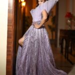Adaa Khan Instagram - Glittery… Shimmery!! 💜💜 . . 📸: @sk_.click 💄: @mehekuuu 👗: @ritussecondskin 📍: @bookrecce.locations . . #fashiongram #style #instadaily #lookbook #mondaymagic #fashionlikeadaa #adaakhan [Fashion, Gowns, Outfit Inspiration, Glam]