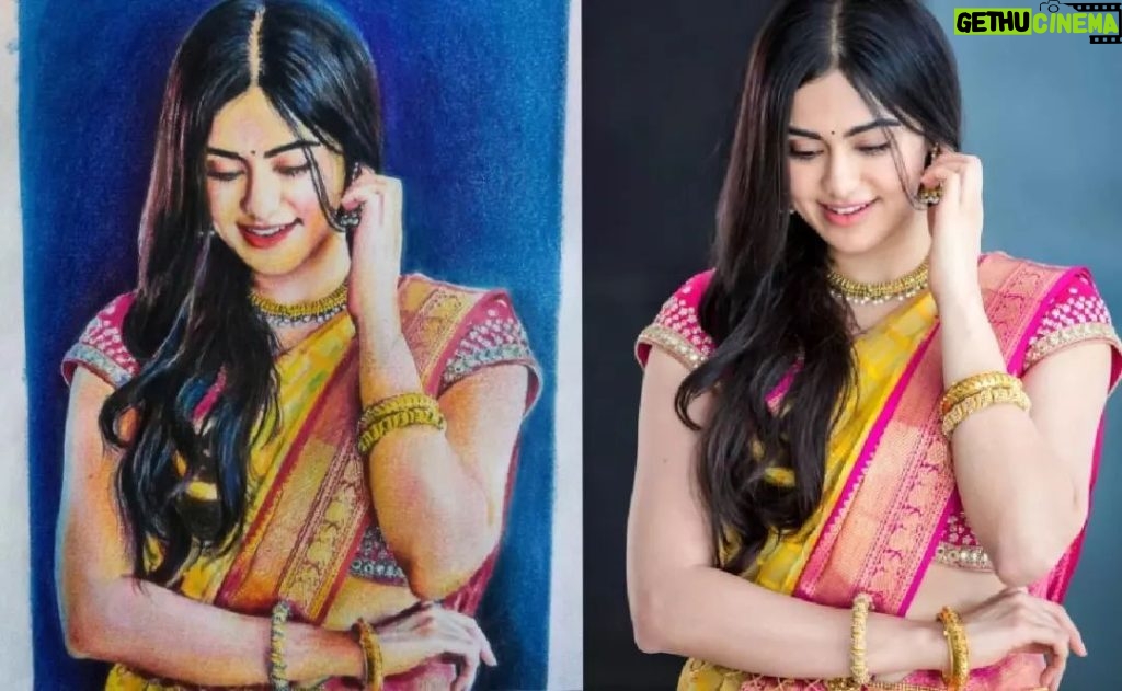 Adah Sharma Instagram - Adah Sharma pencil colour sketch ❤❤ #sketch #adahkiadah @adah_ki_adah@adah_ki_radha