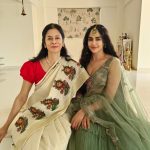 Adah Sharma Instagram - Went to watch the Ramayana epic - musical drama yesterday with my Amma and it was beauuuutiful, the direction ,performances , the whole set 😍♥️ my mum usually doesn't come with me for events but the Ramayana she said main toh aa rahi hu ! Mamma is wearing a saree gifted to her by her aunt (i should steal it and wear it for something na 😁) I'm wearing @kalkifashion styled by @deepshikha.chaudhary05 @shilpy_singhal_ assisted by @dhanu_rushali . Hair @snehal_uk and pics by 🦍ji