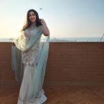 Adah Sharma Instagram - Posing with the 4.5 billion year old star -The Sun ☀️ . . Wearing @guldavari_one 👗 @ishreen_vadi
