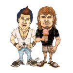 Adam Devine Instagram - Missing my TV buddy Keefe and my real life homie @tonycavalero. Thanks to the artist (who I don’t know his or her name) for capturing our exact likenesses. Hold up. This is the artist @ashcamac_art