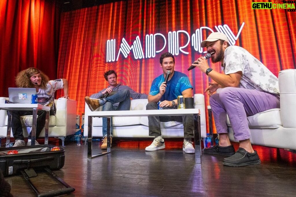 Adam Devine Instagram - Wow! The first ever THIS IS IMPORTANT LIVE SHOW was a true banger! Thank you for everyone that came out and everyone who watched on Moment.co/tii. What an absolute blast! 📸 by the legend @atibaphoto