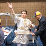 Adam Devine Instagram - So this past Sunday I was the King of Bacchus! One of the biggest Mardi Gras parades in New Orleans! It was an incredible honor and maybe one of the coolest experiences of my life. Thank you to John and Anna Beth Goodman, The Brennan family, George Grimes and everyone who made this unbelievable experience happen for myself, my family, and friends. Hail Bacchus!!! 🙌 1) as this King I had rain down plastic beads for the people! Sorry if I hit you in the face but hey it’s Mardi Gras baby! 2) My family came out to support and we partied all night in a convention hall with 9500 of our new best friends. God I love New Orleans. 3) Blake was there and we went hard. As we do. 4) All the homies got to ride on the float directly behind me and shower the people with jewels (plastic beads). 5) Had to take a shot with the best bud @atibaphoto before strapping myself in for the 4 hours of parading. 6) A past king was there! @anthonymackie. He gave me advice on being a good king. (Throw tons of beads). 7) practicing the previous Kings advice. 8) @chloebridges the Yas Queen and her court partied (took tons of photos) as we paraded. 9) Took time to thank the military before getting on the float. It ‘‘twas the Nobel thing to do! 10) The King and his Court. Some old and some less old. Damn did we have a good time! New Orleans, Louisiana