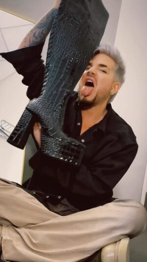 Adam Lambert Instagram - Boots the house down @houseofharryhalim @balmain @thegarden @officialqueenmusic …. @reyalstudio