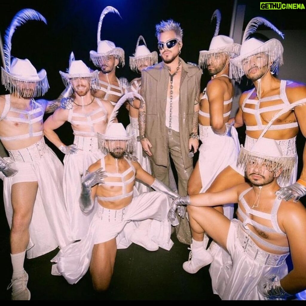 Adam Lambert Instagram - Throwback to Planet Pride earlier this summer. big love for the dancers ! They kilt it! The Brooklyn Mirage