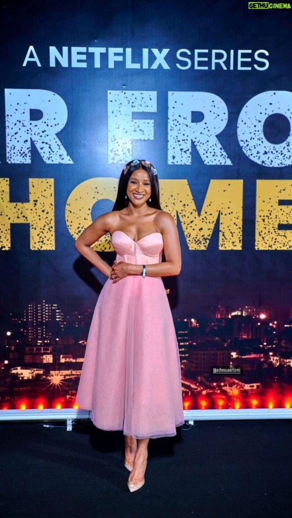 Adesua Etomi-Wellington Instagram - I had an amazing time at the premiere of @naijaonnetflix Far From Home. I am incredibly proud of @inkblotpresents and also all the amazing young actors on this show. You guys worked soooo hard for so long and I am so glad that it all payed off. May this be the first of many more huge blessings coming your way. FAR FROM HOME GOES LIVE ON NETFLIX TOMORROW. Don't forget to watch. You're in for a good time. ❤️❤️❤️ Ps. The theme of the premiere was 'School ball glam'🥰 Posted this again cause instagram is not trying at all🙄 Outfit @atafo.official