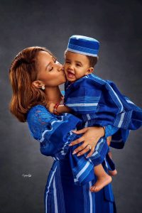 Adesua Etomi-Wellington Instagram - @bankywellington and I did a collabo and he is Perfect. My happy baby😍😍😍😍 Everything we prayed for....and then some... Online aunties and uncles, meet your nephew. He's hailing you in the 3rd photo 🤣😊❤️ Ps it's not his birthday. His birthday was in January. ❤️ Pictures in blue by @capturedbyadesuwa