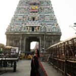 Ahana Kumar Instagram - sunsets by the temple shot by @studio.molecule styled by me wearing a lovely saree that belongs to @sindhu_krishna__ #Madras