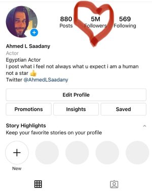 Ahmed Salah ElSaadany Instagram - ٥ مليون متابع حقيقي مش مضروبين حب و اهتمام مستهلوش الحقيقه ربنا يديم المحبه شكراً جداً 🙏🏼