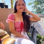Ahsaas Channa Instagram - Galantines >>>> 💕🌸🎀⛅️ Wearing a top by @shop_cooll made specially for me @sonal._.patel 🫶🏼 Earrings @trisu.in