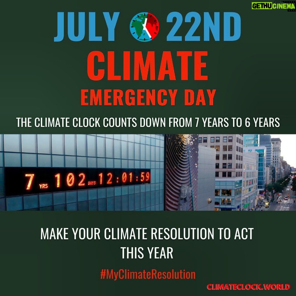 Aidan Gallagher Instagram - We’ve got less than 7 years left on the #ClimateClock. Every second counts. This Climate New Year, I commit to planting trees because every tree absorbs carbon from the atmosphere. What’s your #MyClimateResolution? #ActNow #TreesWithAidan @TreesWithAidan @UNEP