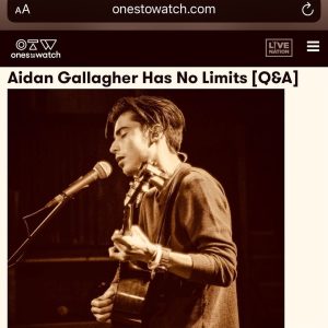Aidan Gallagher Instagram - Check out my interview on OnesToWatch.com: 
www.onestowatch.com/blog/aidan-gallagher-has-no-limits-qa