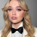 Aimee Lou Wood Instagram - Thank you for the nomination @bifa_film and the really inspiring and galvanising evening. Didn’t win but did get @glenn_kitson ‘d so… Swings and roundabouts. AND THE LOOK ❤️ @leithclark @sarahillmakeup @bjornkrischker @miumiu