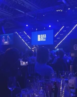 Aimee Lou Wood Instagram - Free the nipple… And the back. Also, I’ve just discovered these slo mo videos so bear with the spam. 
WELL DONE ON YOUR MUCH DESERVED WIN @shaunthomas97 💖 
And @lollyadefope and @klayzeflaymz you were truly PERFECT.
Loved hanging out with treasured sibling @asabopp