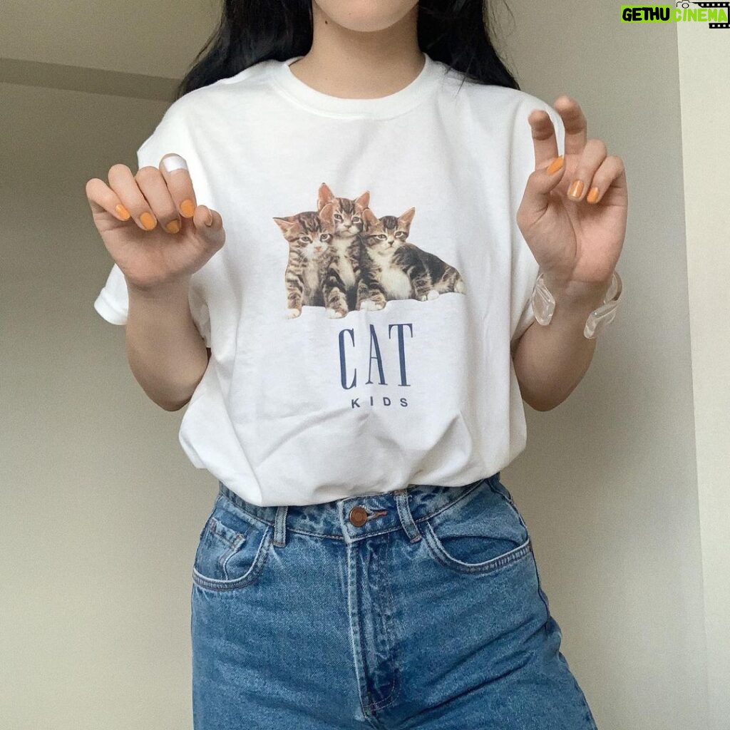 Aimyon Instagram - A-Studioの時、 鶴瓶さんとちえぴと富士郎が着てた猫T。 わたしもおそろいで買ってたんです！ びっくりした。みんなでおそろい嬉しい。 @akishika_design さんありがとうございます。ほかのTシャツも可愛いどす。