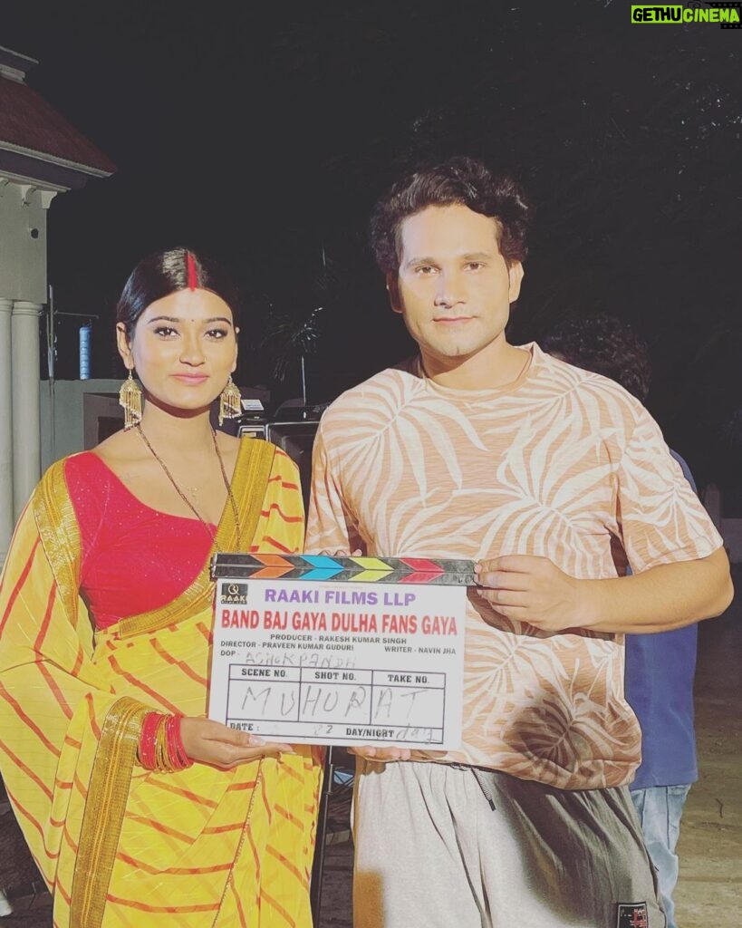 Akanksha Dubey Instagram - New movie~ band baj gya dulha fasn Gaya #akanshadubey Movie Writer~ @navinjha4564 Director ~ @praveenkumarguduri1218