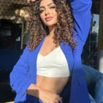 Akanksha Puri Instagram - Bleeding blue 💙 . . Location courtesy @aerdxb . #bts #shoot #honeytrapsquad #altt #webseries #ott #beingme #akankshapuri #❤️