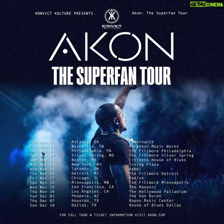 Akon Instagram - This one’s for the fans, “the Superfan tour” is heading to a city near you! tickets and info, #linkinbio
