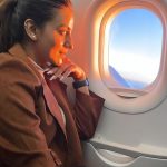Akshara Singh Instagram - My favourite moment in time is when the sky goes from pink to orange to gold ✨ #magichour Varanasi ✈️ Delhi #aksharasingh