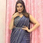 Akshara Singh Instagram - Show yourself more love 💟 . . . . . . . Wearing 👗💎 @weddingcloset_ #aksharasingh #lfl #love #saree #violet #event #night